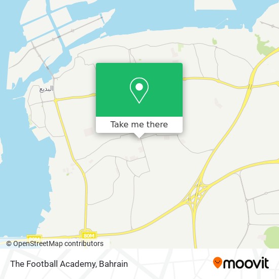 The Football Academy map