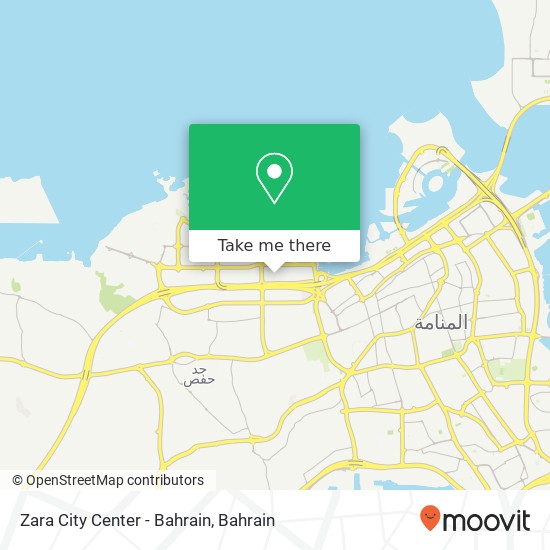 Zara City Center - Bahrain map