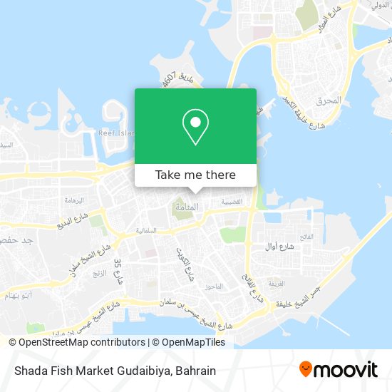 Shada Fish Market Gudaibiya map