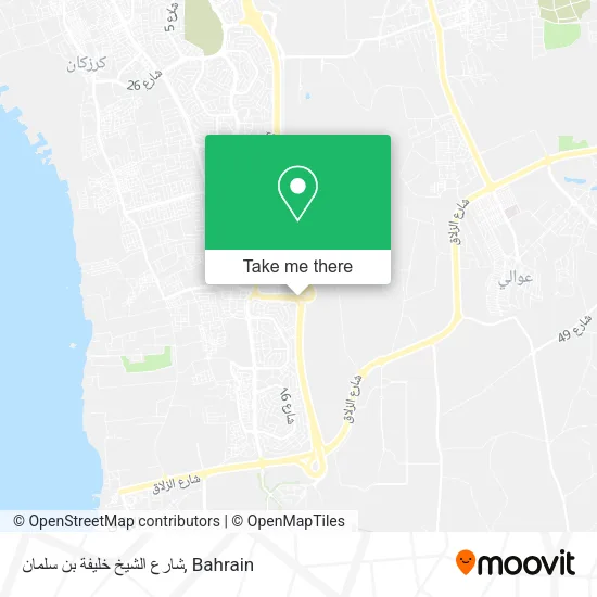 شارع الشيخ خليفة بن سلمان map