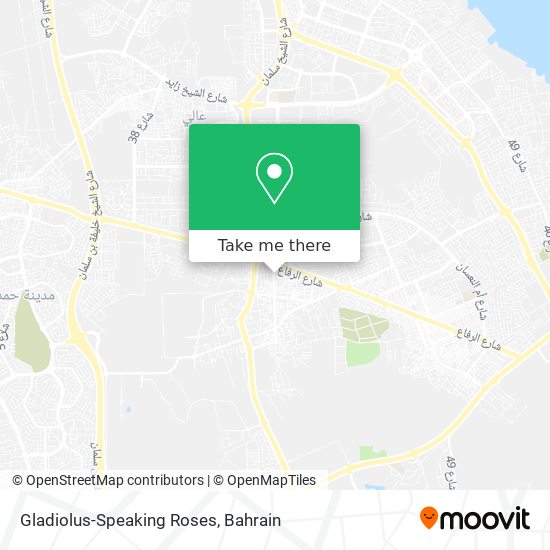 Gladiolus-Speaking Roses map