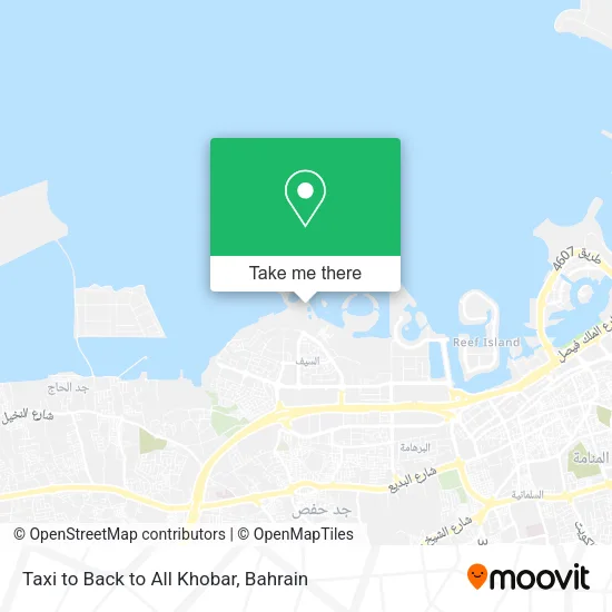 Taxi to Back to All Khobar map