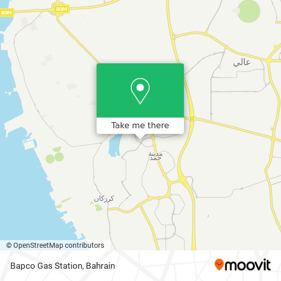Bapco Gas Station map