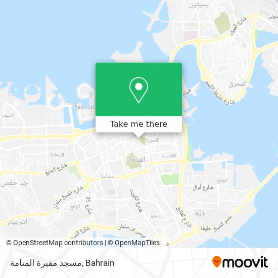 مسجد مقبرة المنامة map