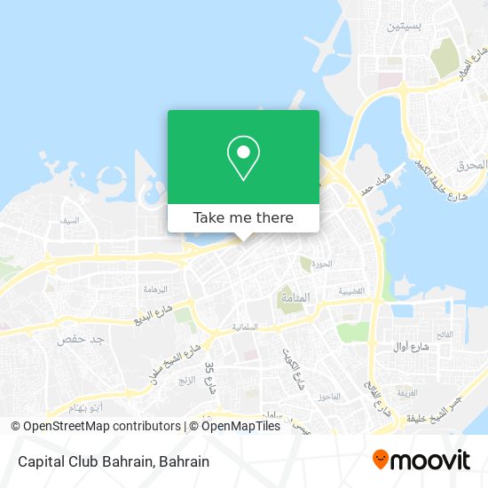Capital Club Bahrain map
