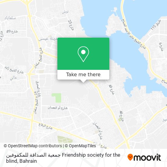 جمعية الصداقة للمكفوفين Friendship society for the blind map