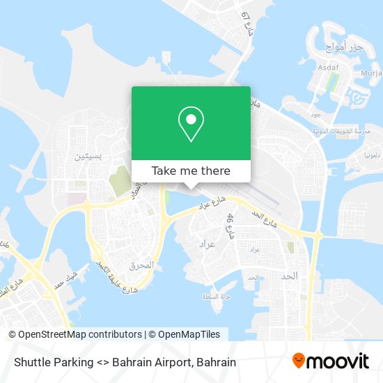 Shuttle Parking <> Bahrain Airport map