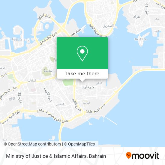 Ministry of Justice & Islamic Affairs map