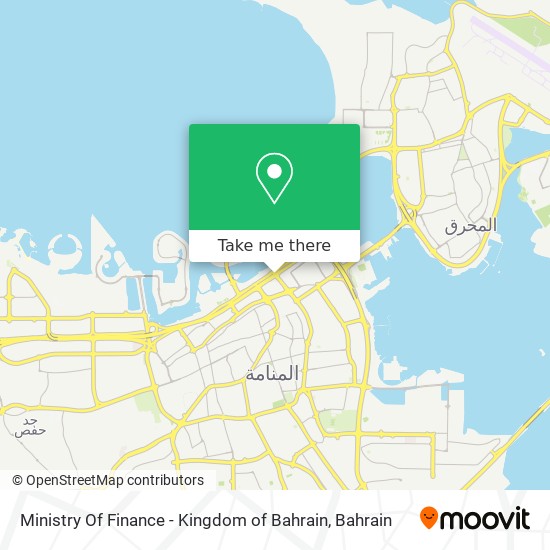 Ministry Of Finance - Kingdom of Bahrain map