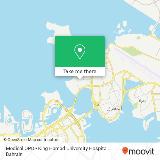 Medical OPD - King Hamad University Hospital map