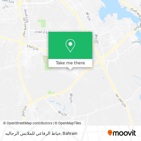 خياط الرفاعي للملابس الرجاليه map