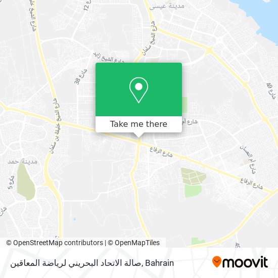 صالة الاتحاد البحريني لرياضة المعاقين map