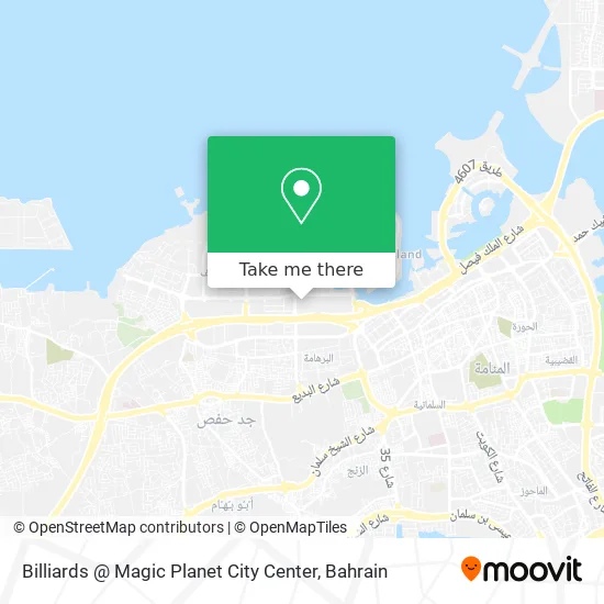 Billiards @ Magic Planet City Center map