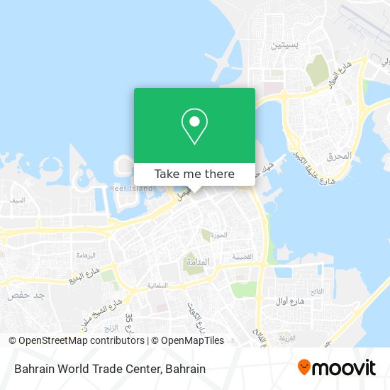 Bahrain World Trade Center map