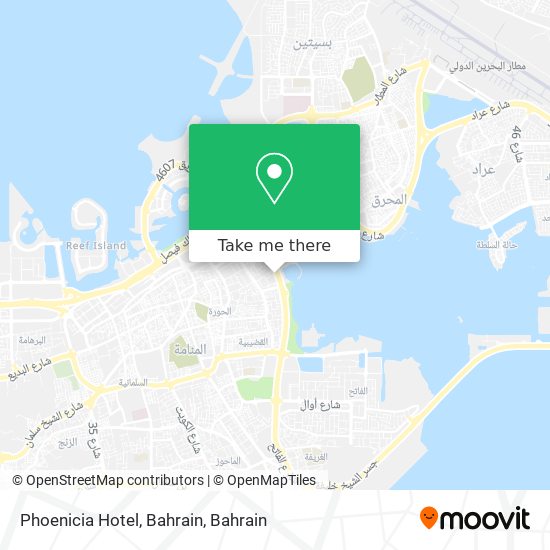 Phoenicia Hotel, Bahrain map
