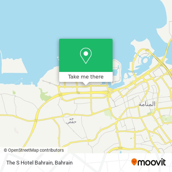 The S Hotel Bahrain map