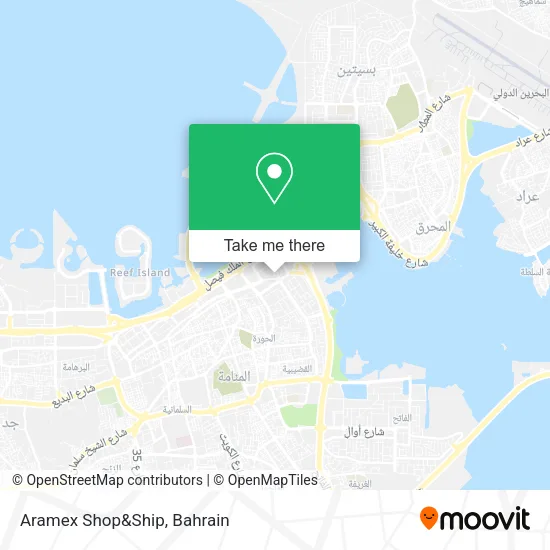 Aramex Shop&Ship map