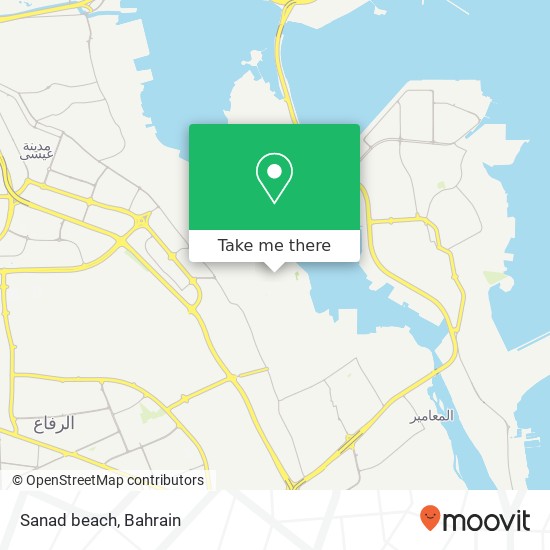 Sanad beach map