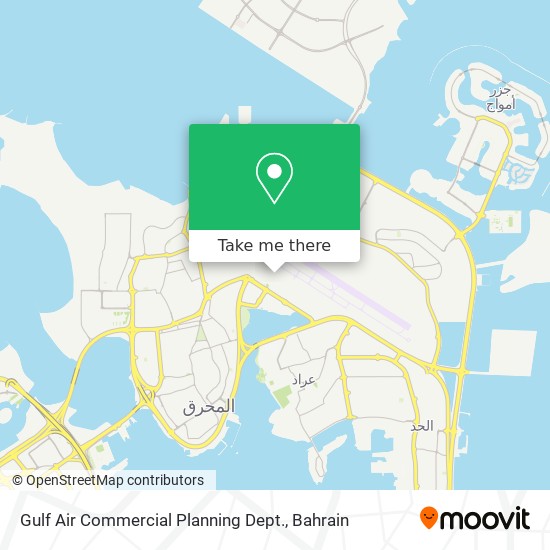 Gulf Air Commercial Planning Dept. map