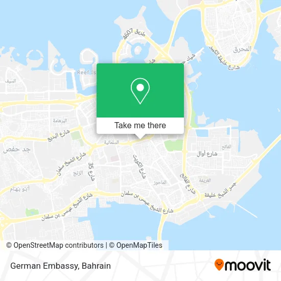 German Embassy map