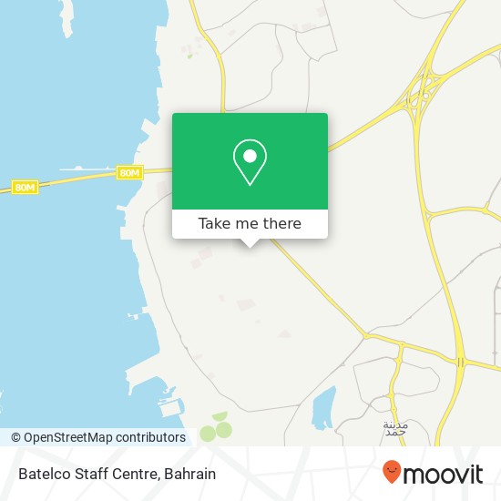 Batelco Staff Centre map
