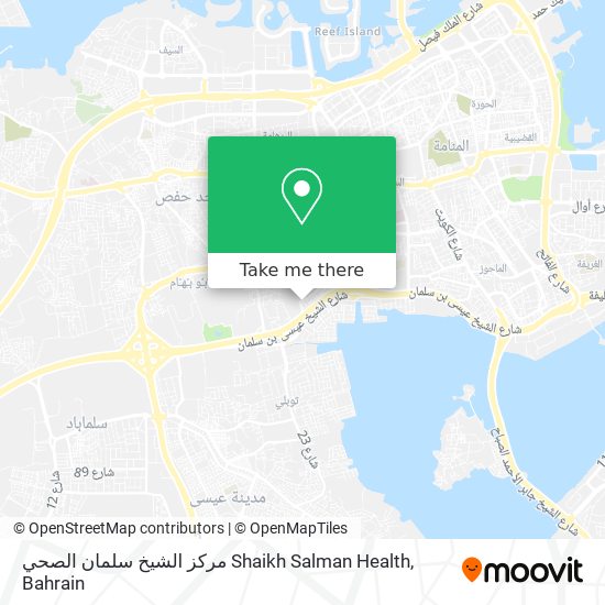 مركز الشيخ سلمان الصحي Shaikh Salman Health map