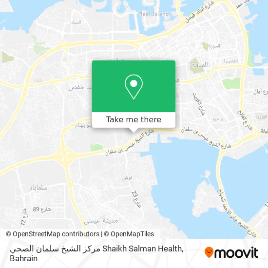 مركز الشيخ سلمان الصحي Shaikh Salman Health map