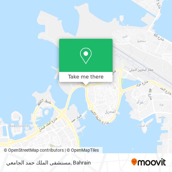 مستشفى الملك حمد الجامعي map
