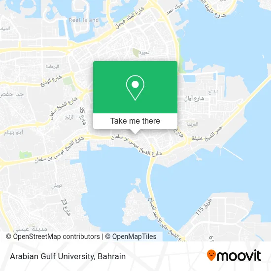 Arabian gulf university map