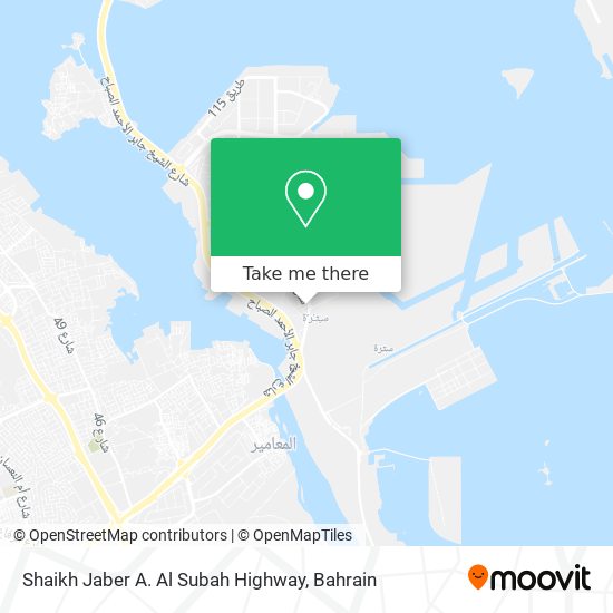 Shaikh Jaber A. Al Subah Highway map