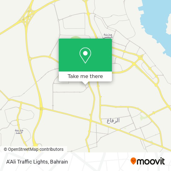 A'Ali Traffic Lights map