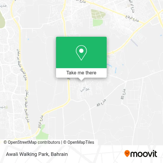 Awali Walking Park map