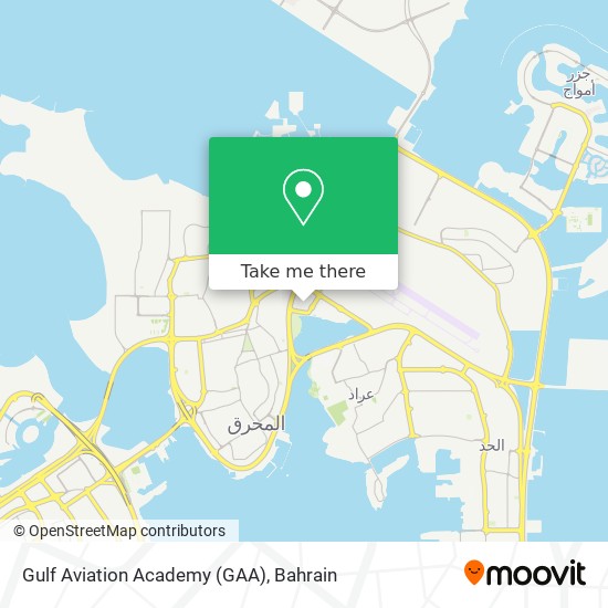 Gulf Aviation Academy (GAA) map