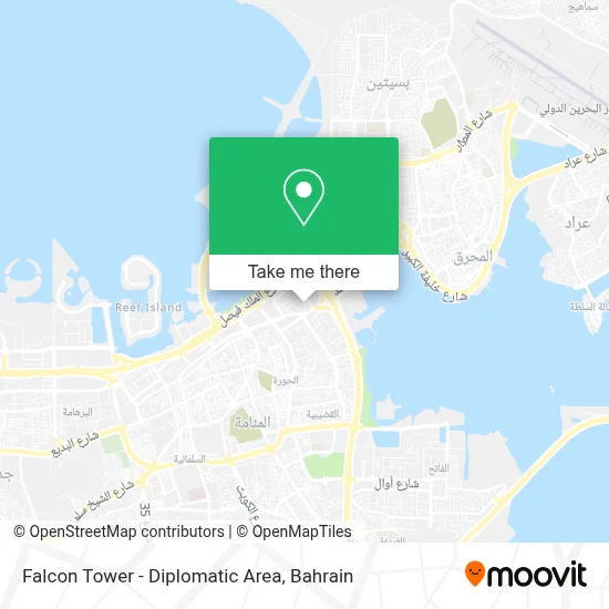 Falcon Tower - Diplomatic Area map