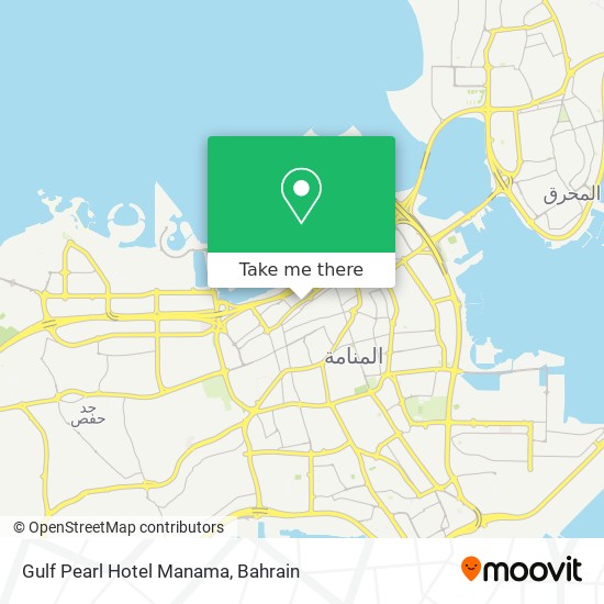 Gulf Pearl Hotel Manama map