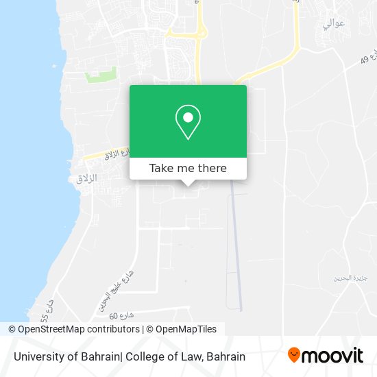 University of Bahrain| College of Law map
