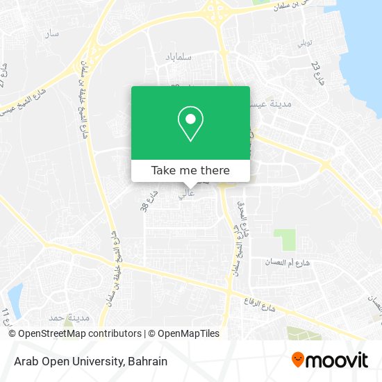 Arab Open University map