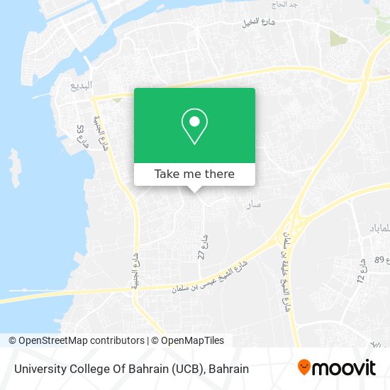 University College Of Bahrain (UCB) map