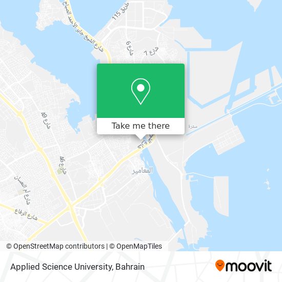 Applied Science University map