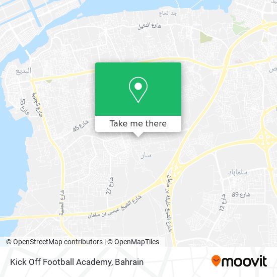 Kick Off Football Academy map