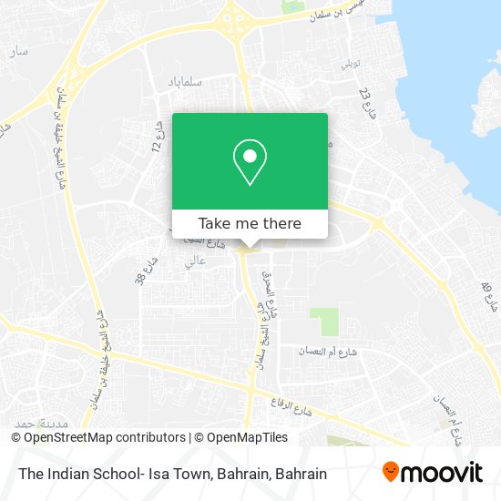The Indian School- Isa Town, Bahrain map