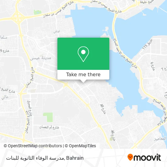 مدرسة الوفاء الثانوية للبنات map