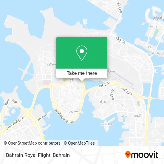 Bahrain Royal Flight map