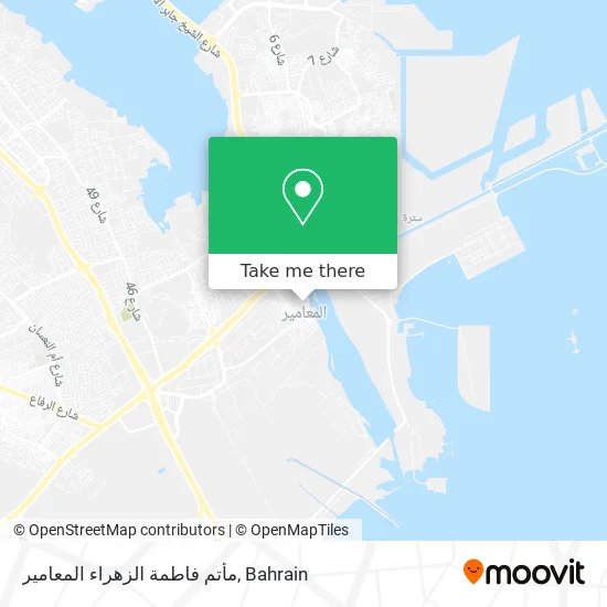 مأتم فاطمة الزهراء المعامير map
