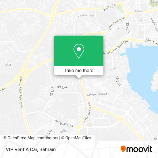 VIP Rent A Car map