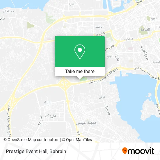 Prestige Event Hall map