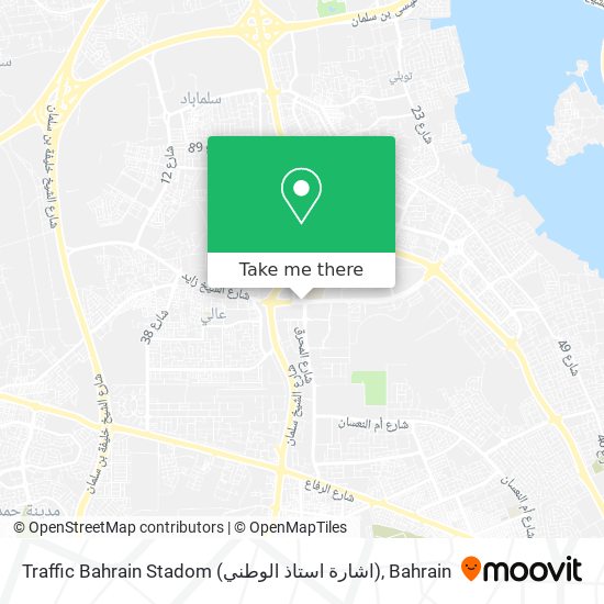Traffic Bahrain Stadom (اشارة استاذ الوطني) map