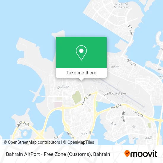 Bahrain Airport - Free Zone (Customs) map