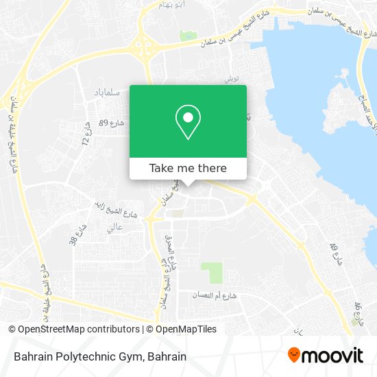 Bahrain Polytechnic Gym map
