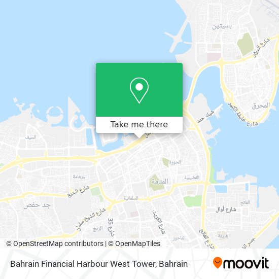 Bahrain Financial Harbour West Tower map